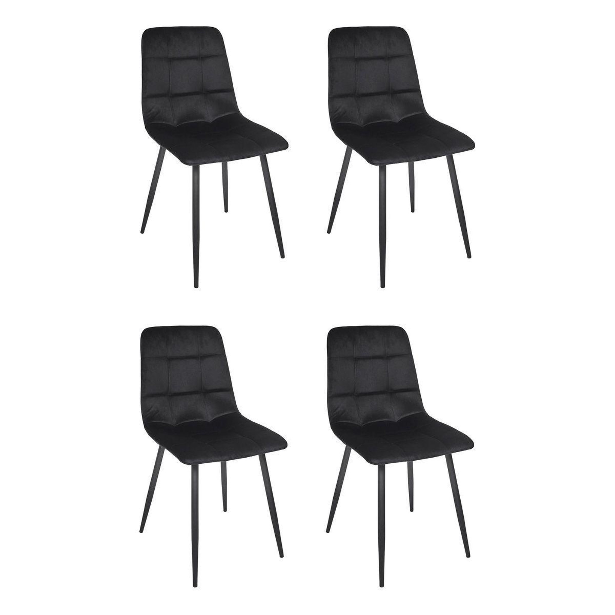 The Home Deco Factory Lot de 4 chaises  mateo  88cm noir