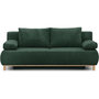Voir la diapositive 1 : MARKET24 Banquette convertible 3 places MIKA - Velours côtelé Vert foret - Coffre de rangement - L 192 x H 84 x P 93 cm