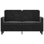 Voir la diapositive 3 : VIDAXL Canape a 2 places Noir 120 cm Velours