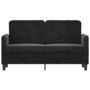 Voir la diapositive 3 : VIDAXL Canape a 2 places Noir 120 cm Velours