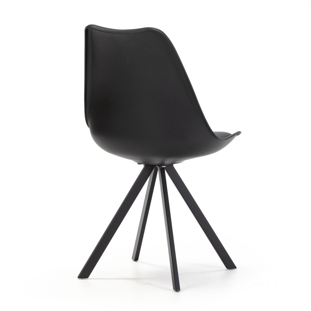 VS VENTA-STOCK Pack 2 chaises Salle à Manger Cross Style Nordique Noir, 54 cm x 49 cm x 84 cm