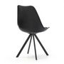 Voir la diapositive 4 : VS VENTA-STOCK Pack 2 chaises Salle à Manger Cross Style Nordique Noir, 54 cm x 49 cm x 84 cm