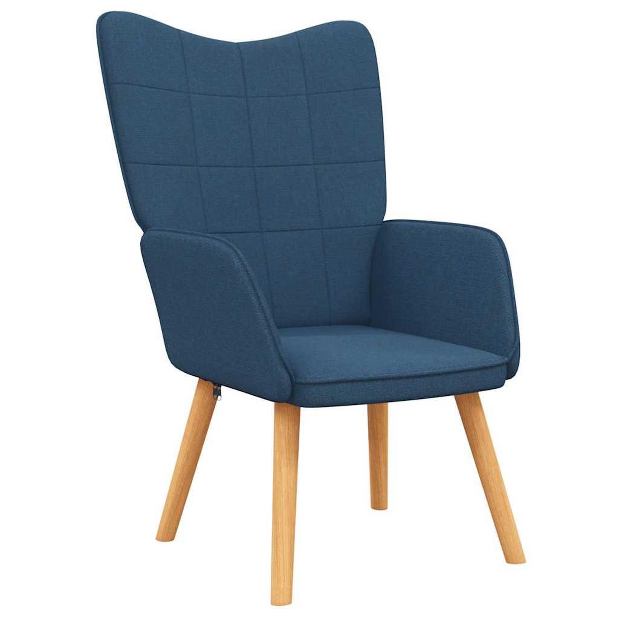 Voir la diapositive 2 : VIDAXL Chaise de relaxation Bleu Tissu