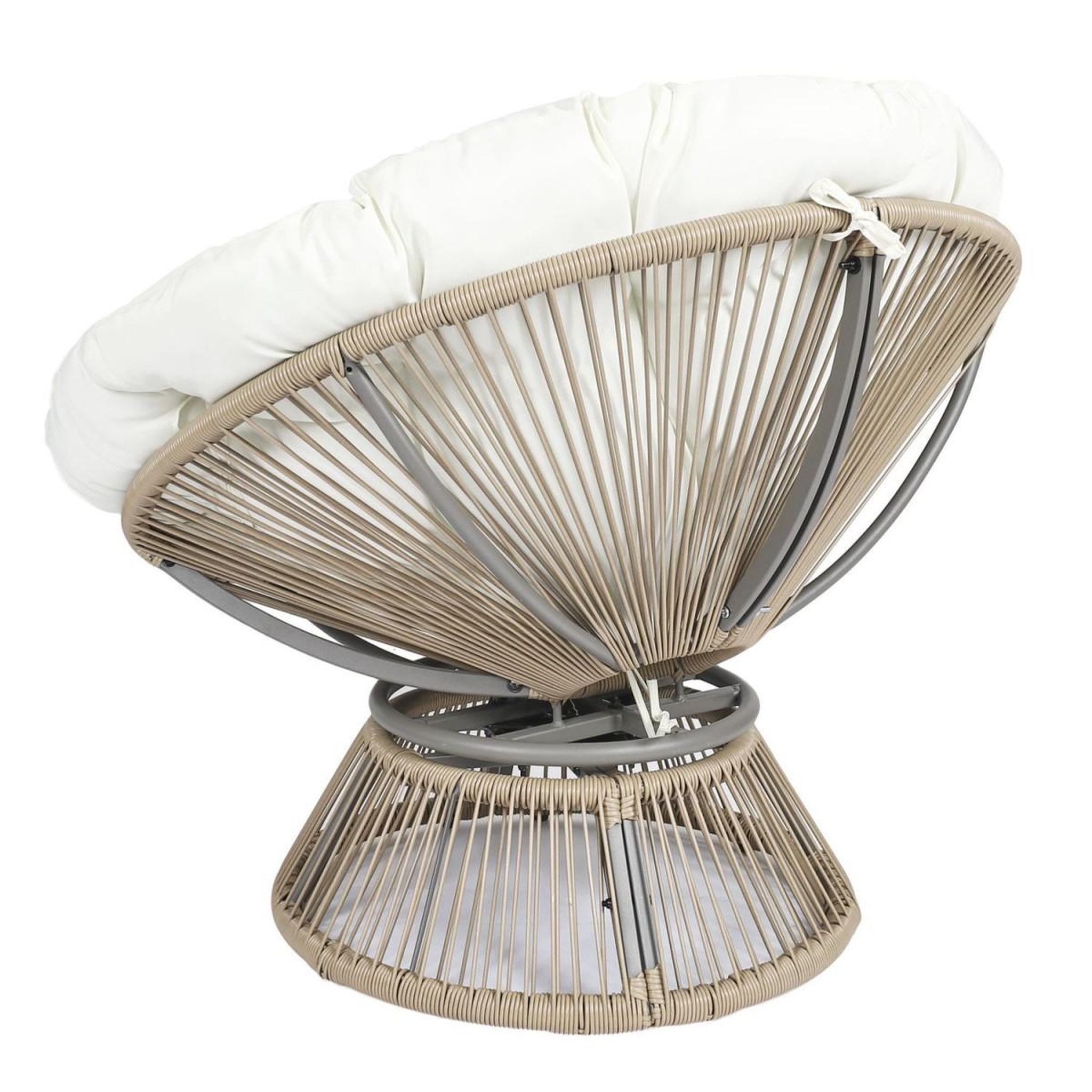 Voir la diapositive 4 : The Home Deco Factory Fauteuil papasan  cancun  96cm naturel