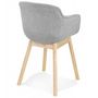 Voir la diapositive 4 : Paris Prix Chaise Design en Tissu  Angie  80cm Gris Clair