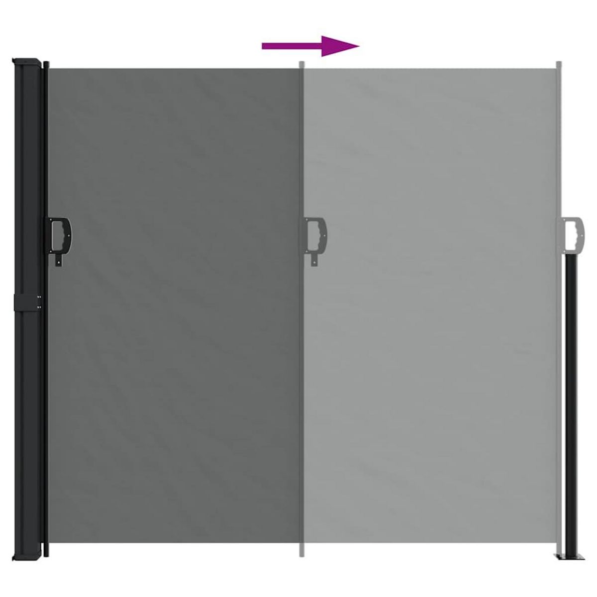 VIDAXL Auvent lateral retractable anthracite 180x300 cm