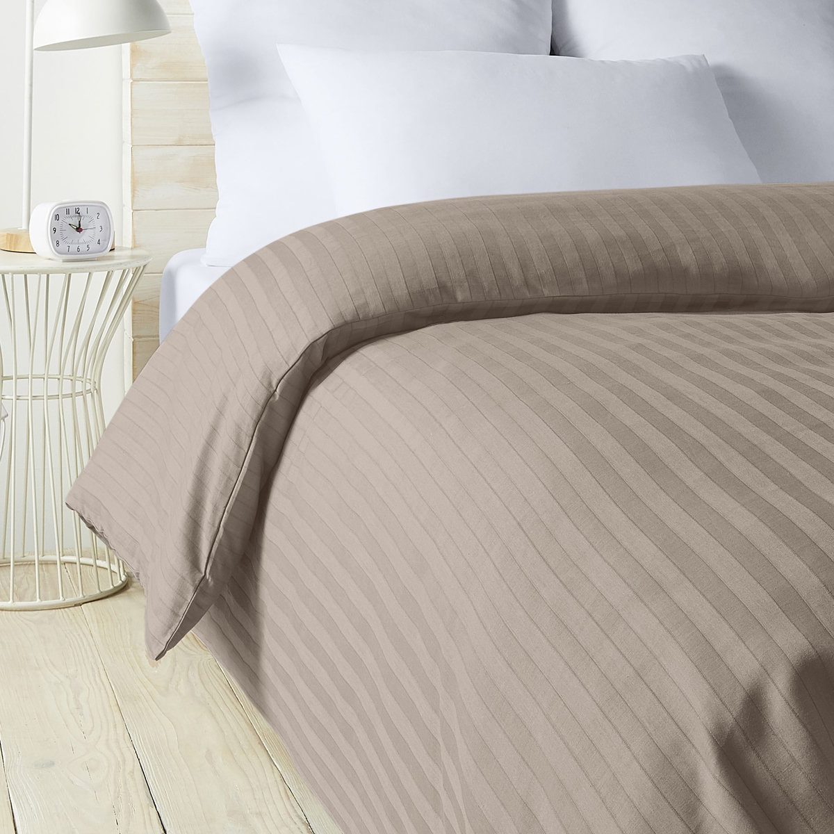 ACTUEL Housse de couette unie en satin de coton - collection permanente