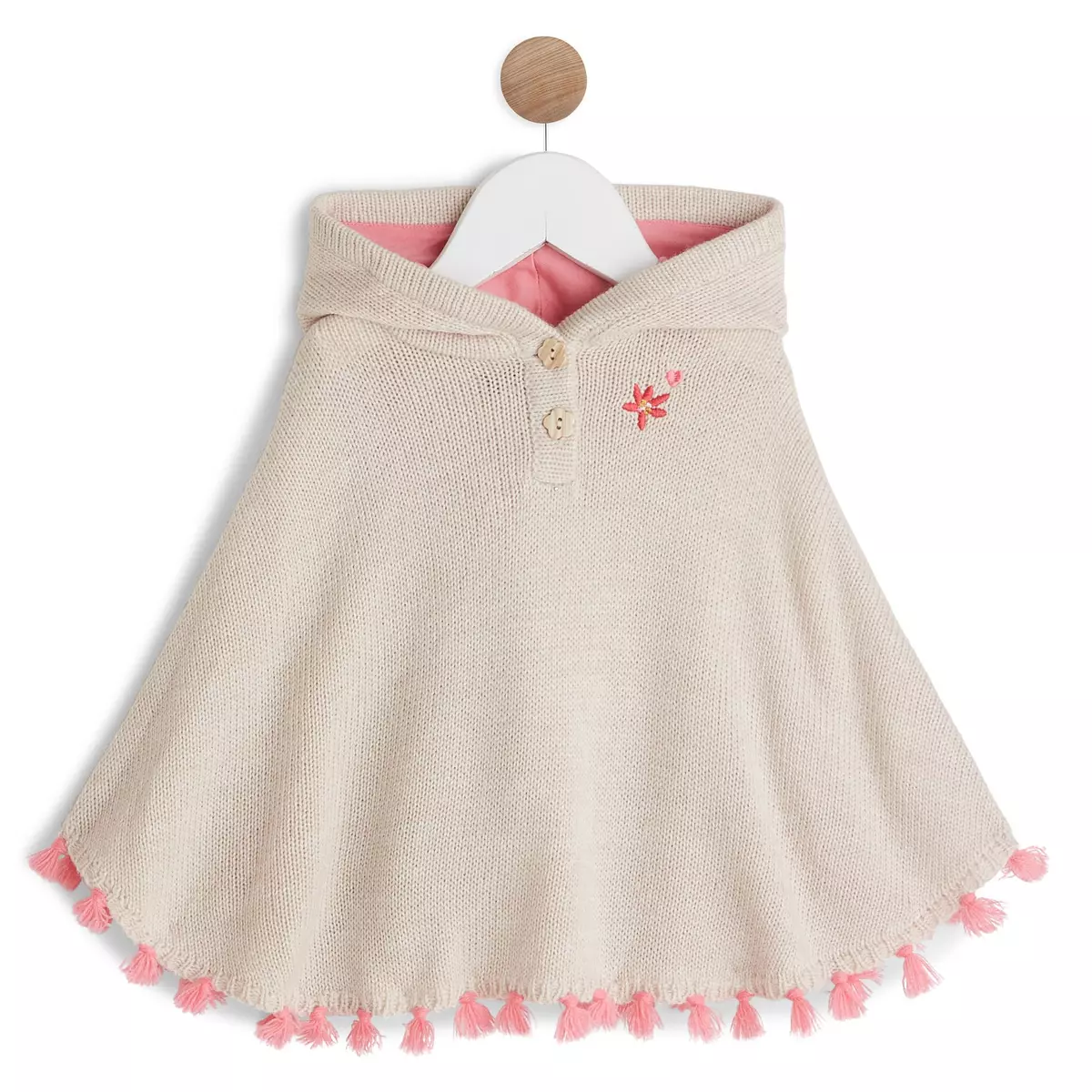 IN EXTENSO Poncho tricot bébé fille