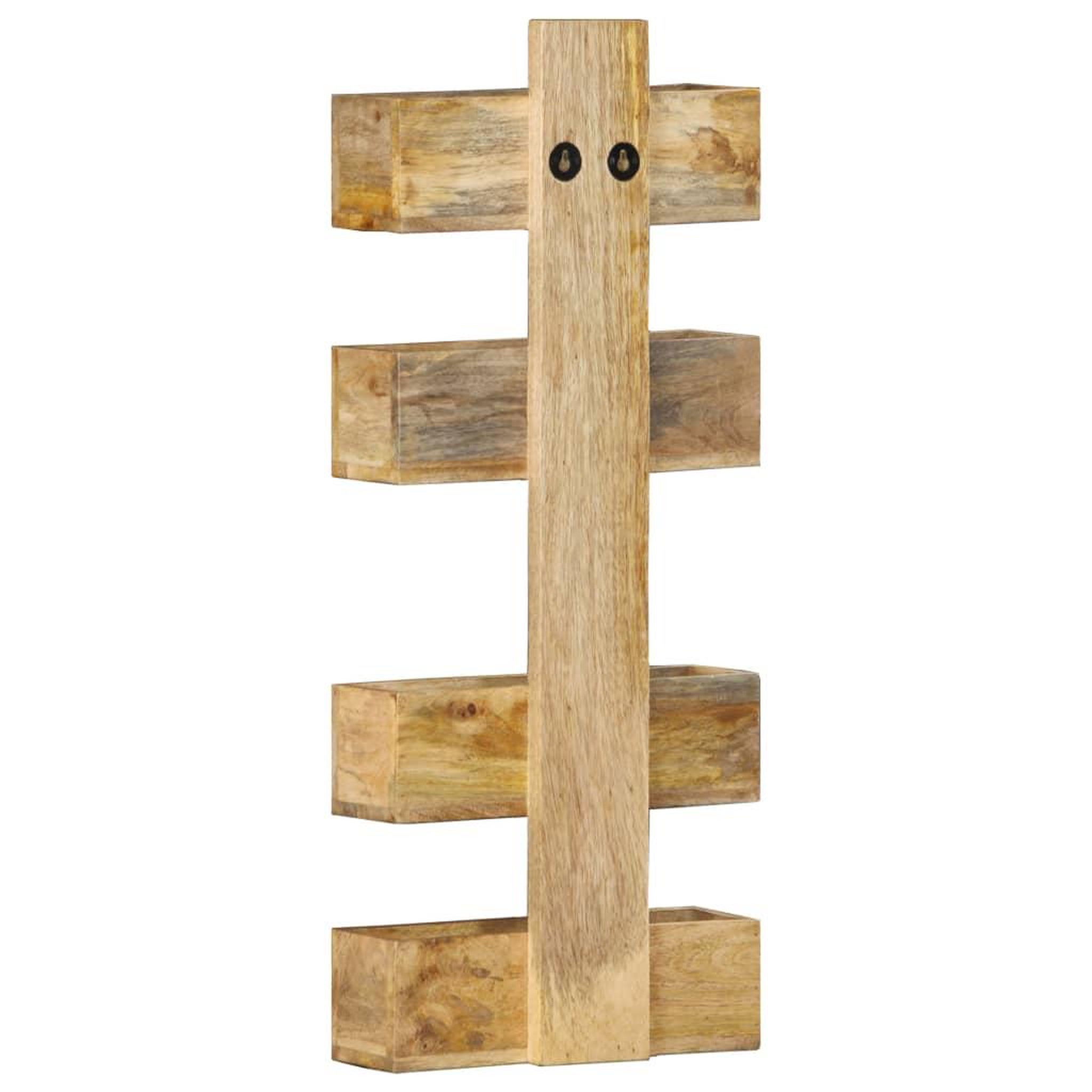 Voir la diapositive 3 : VIDAXL Porte-revue mural 30x11x72 cm Bois de manguier solide