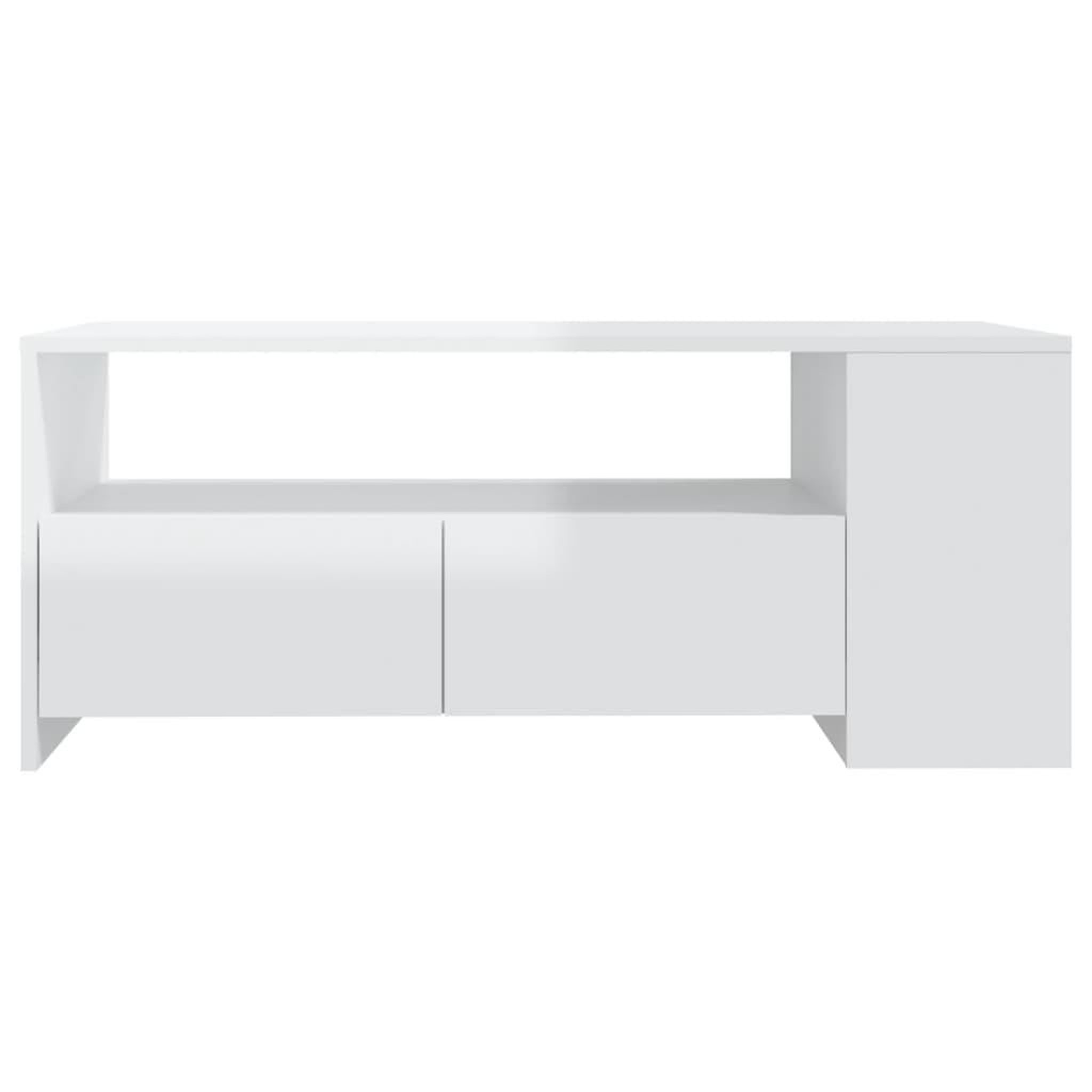 Voir la diapositive 3 : VIDAXL Table basse blanc brillant 102x55x42 cm bois d'ingenierie
