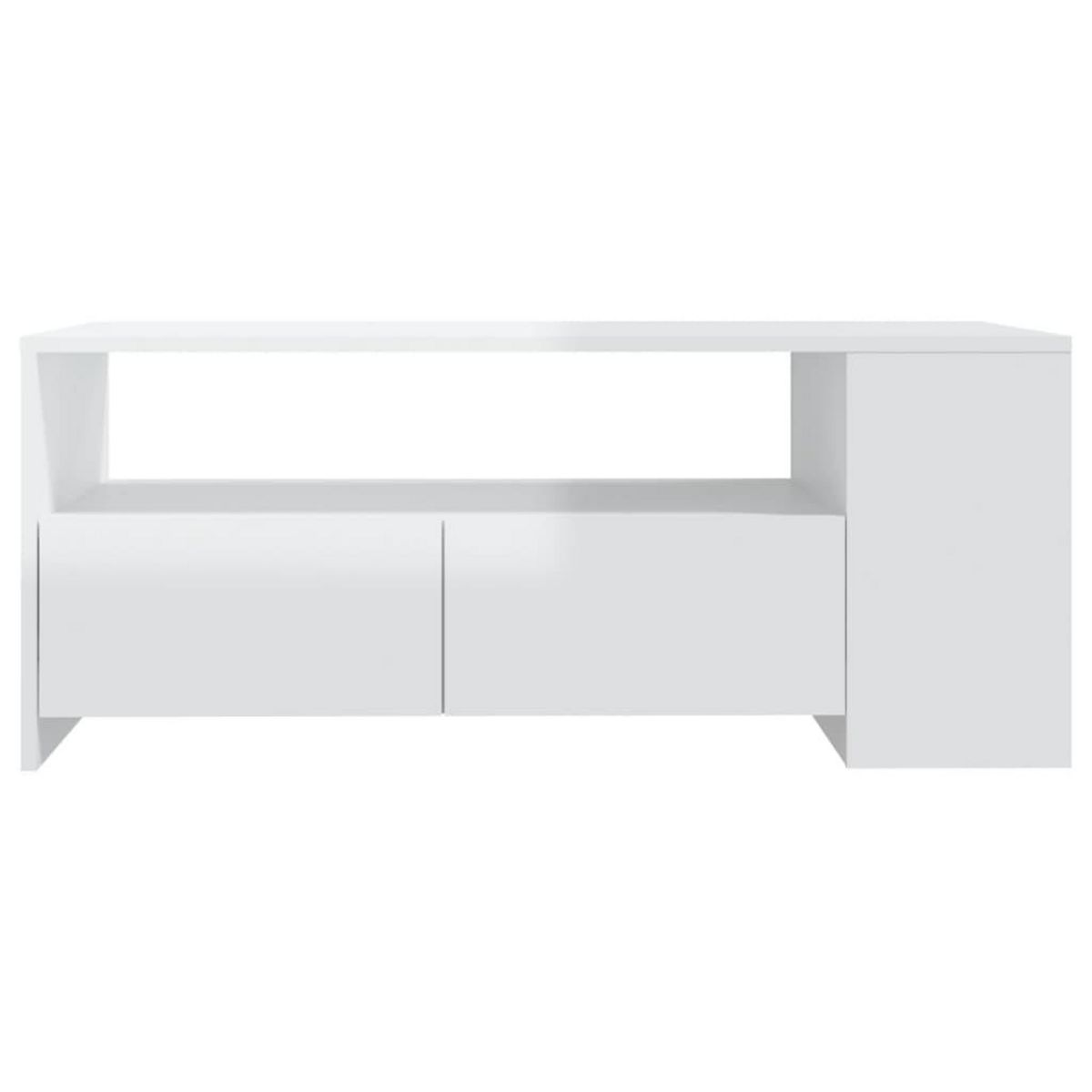 VIDAXL Table basse blanc brillant 102x55x42 cm bois d'ingenierie