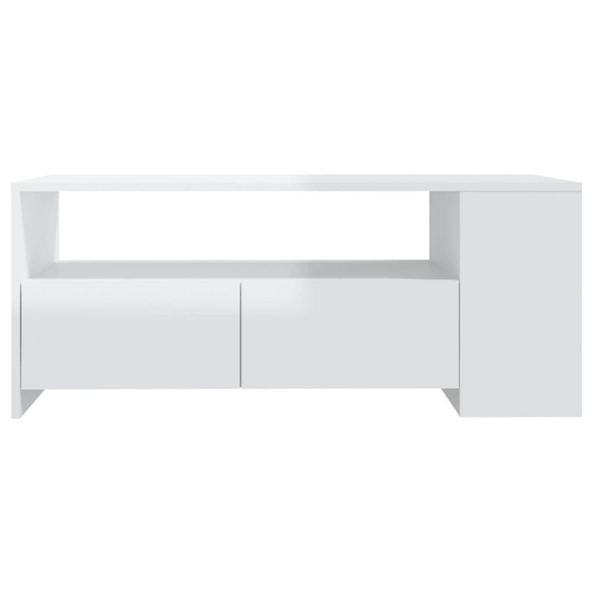 VIDAXL Table basse blanc brillant 102x55x42 cm bois d'ingenierie