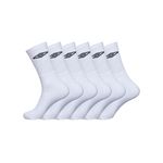 UMBRO Lot de 6 Paires de Chaussettes Tennis homme. Coloris disponibles : Blanc