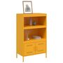 Voir la diapositive 4 : VIDAXL Buffet haut jaune moutarde 68x39x113 cm acier