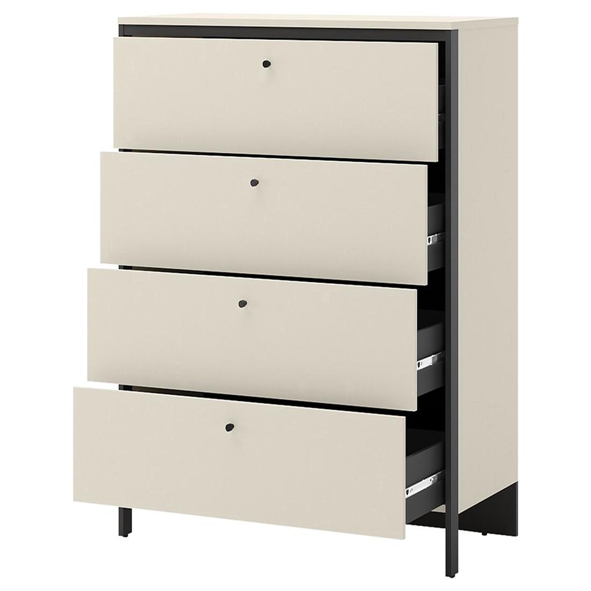 Voir la diapositive 3 : BEST MOBILIER Kimi - commode 4 tiroirs - led inclus