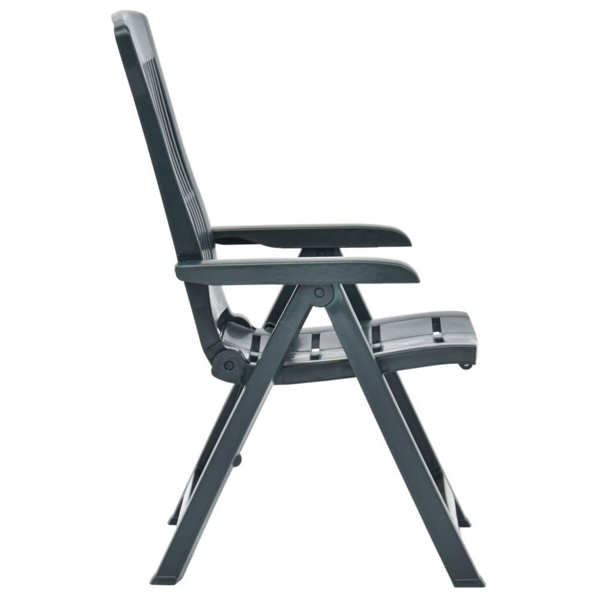 VIDAXL Chaises inclinables de jardin lot de 2 Plastique Vert