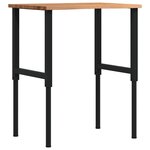 VIDAXL Etabli marron clair 80x60x(71,5-98) cm bois de chene massif