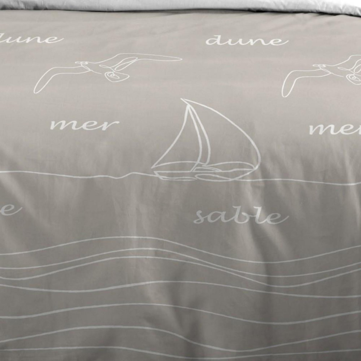 STOF Housse de couette 260x240 DUNES + 2 taies coton 57 fils