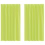 Voir la diapositive 2 : VIDAXL Rideaux en voile avec passants 2 pcs vert pomme