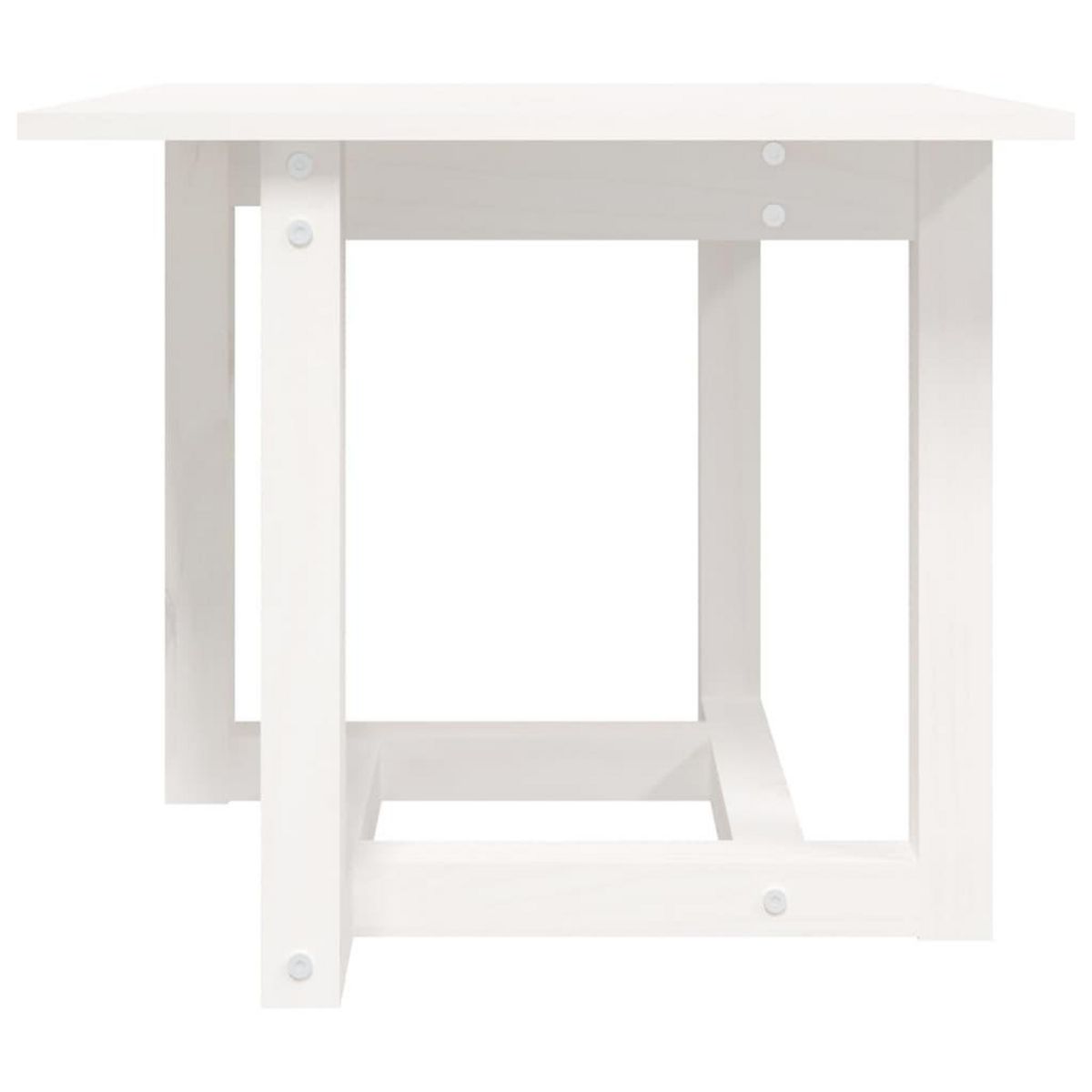 VIDAXL Table basse Blanc 50x50x45 cm Bois massif de pin