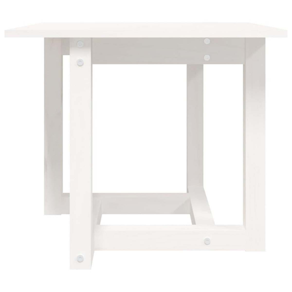 VIDAXL Table basse Blanc 50x50x45 cm Bois massif de pin