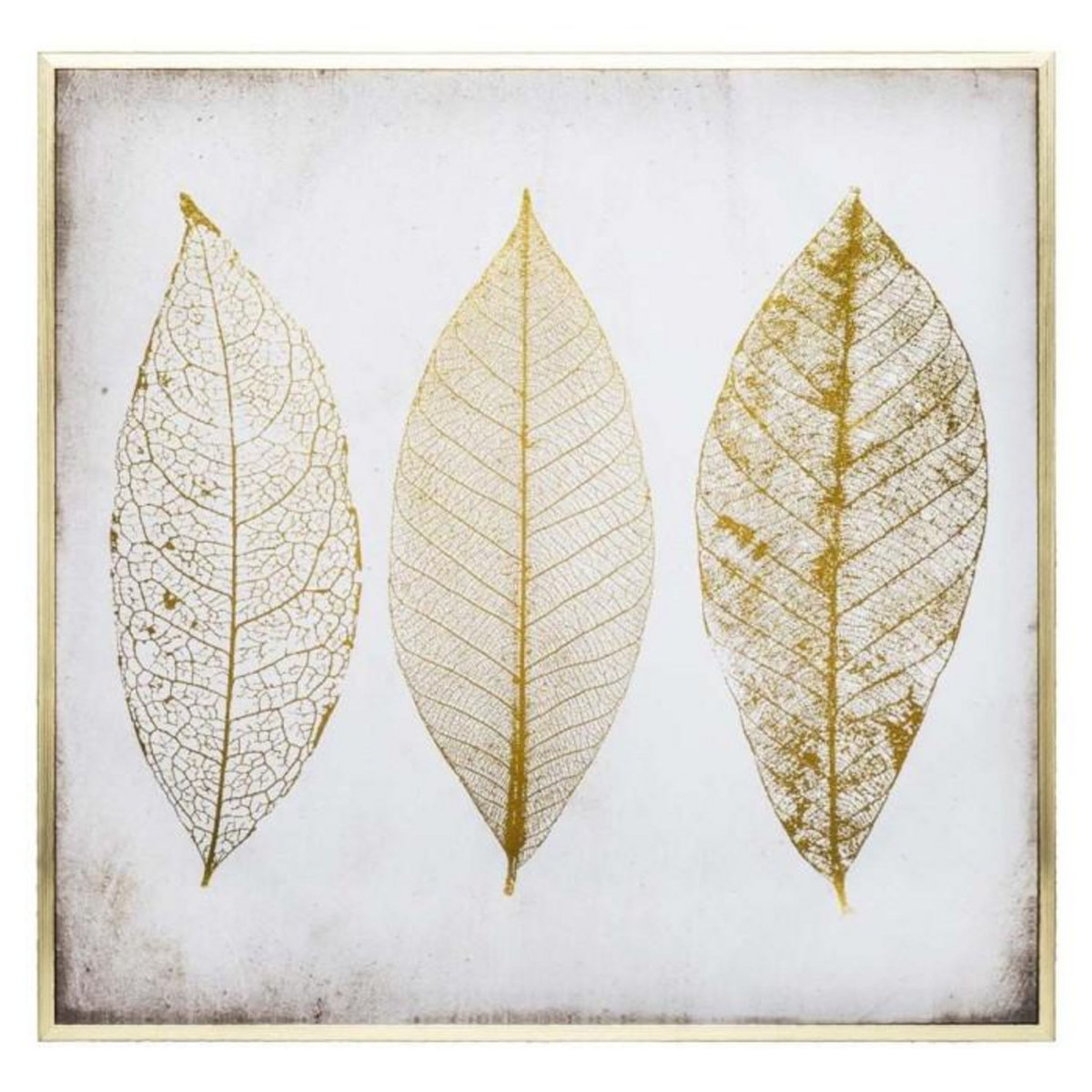 ATMOSPHERA Cadre Déco Imprimé  Feuilles  58x58cm Or