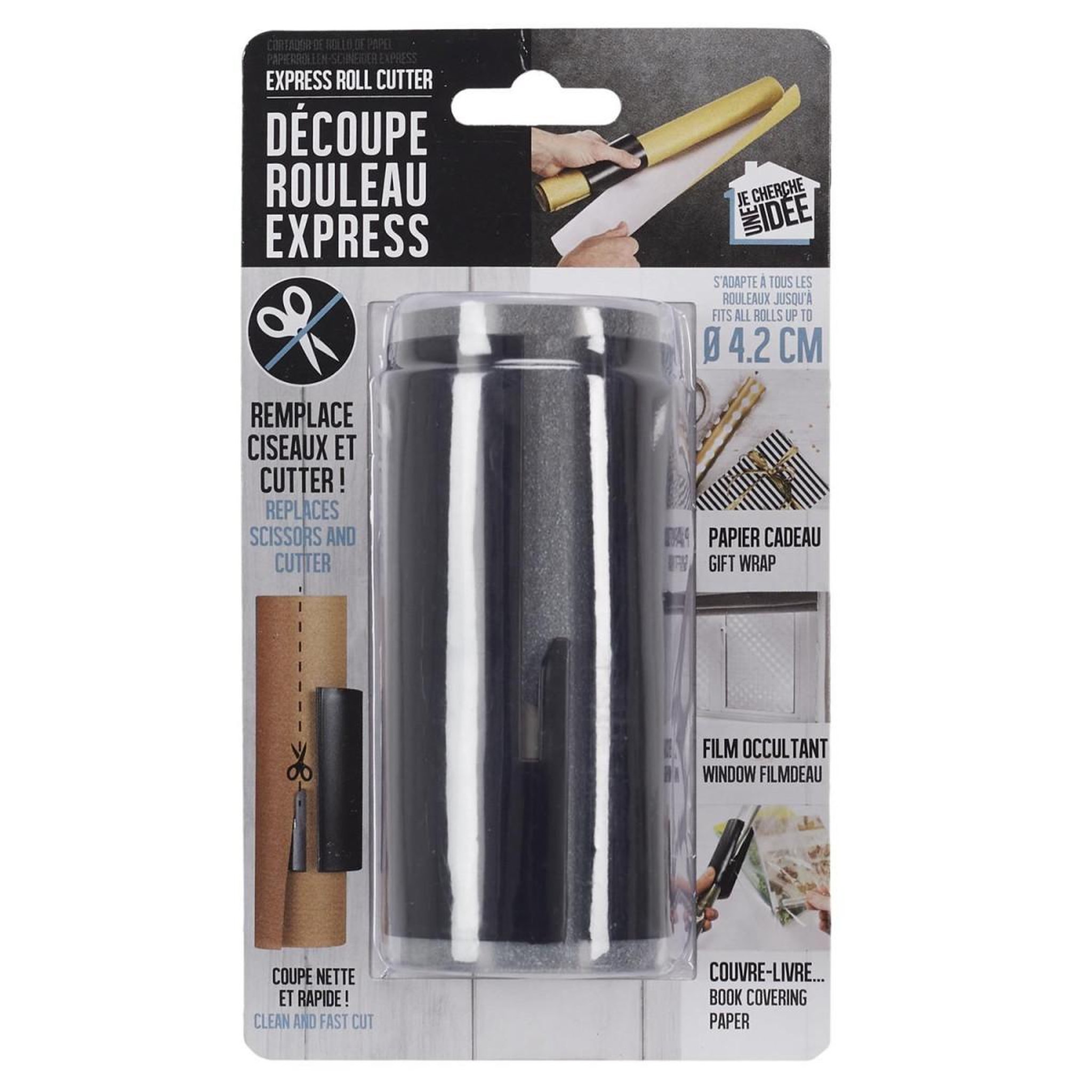 Voir la diapositive 5 : Je cherche une idee Découpe rouleau  express  10cm noir