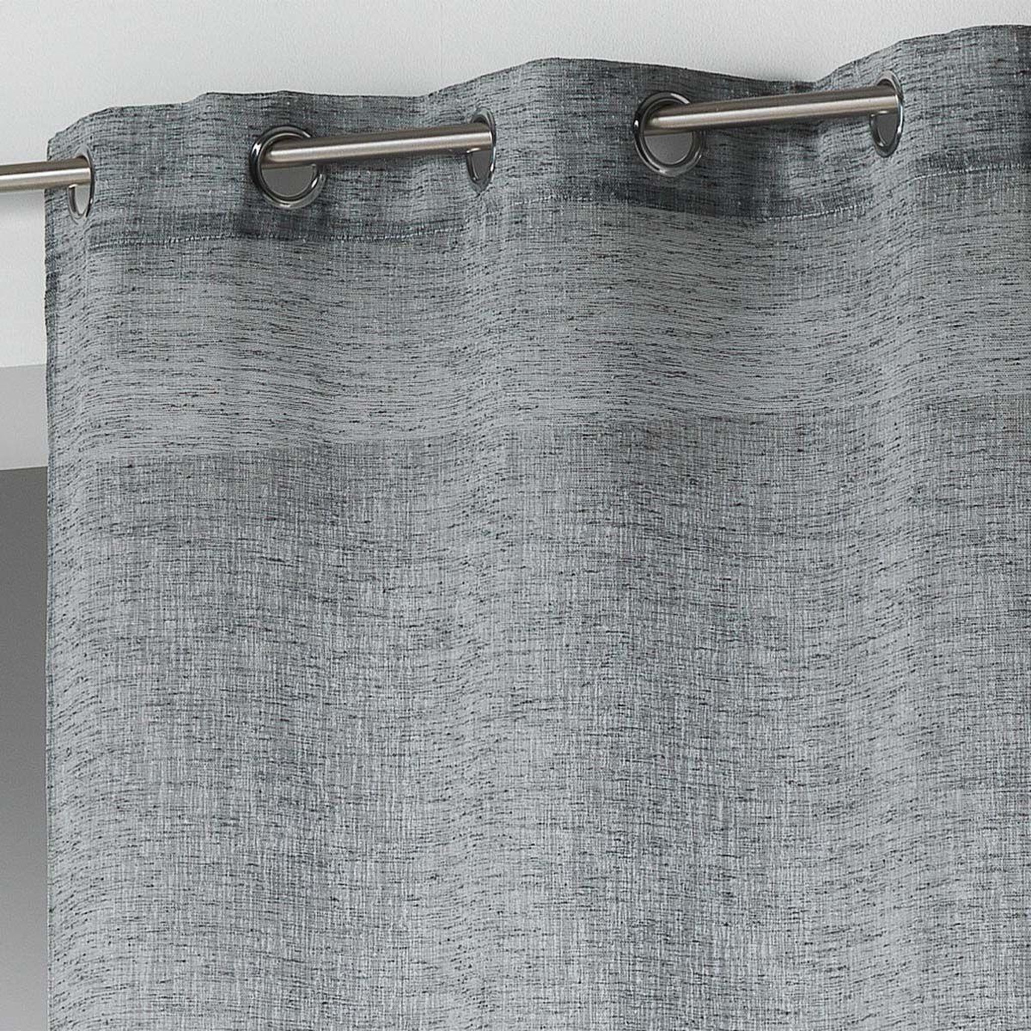 Voir la diapositive 2 : Douceur d'Intérieur Rideau voilage à œillets  carlin  140x240cm anthracite