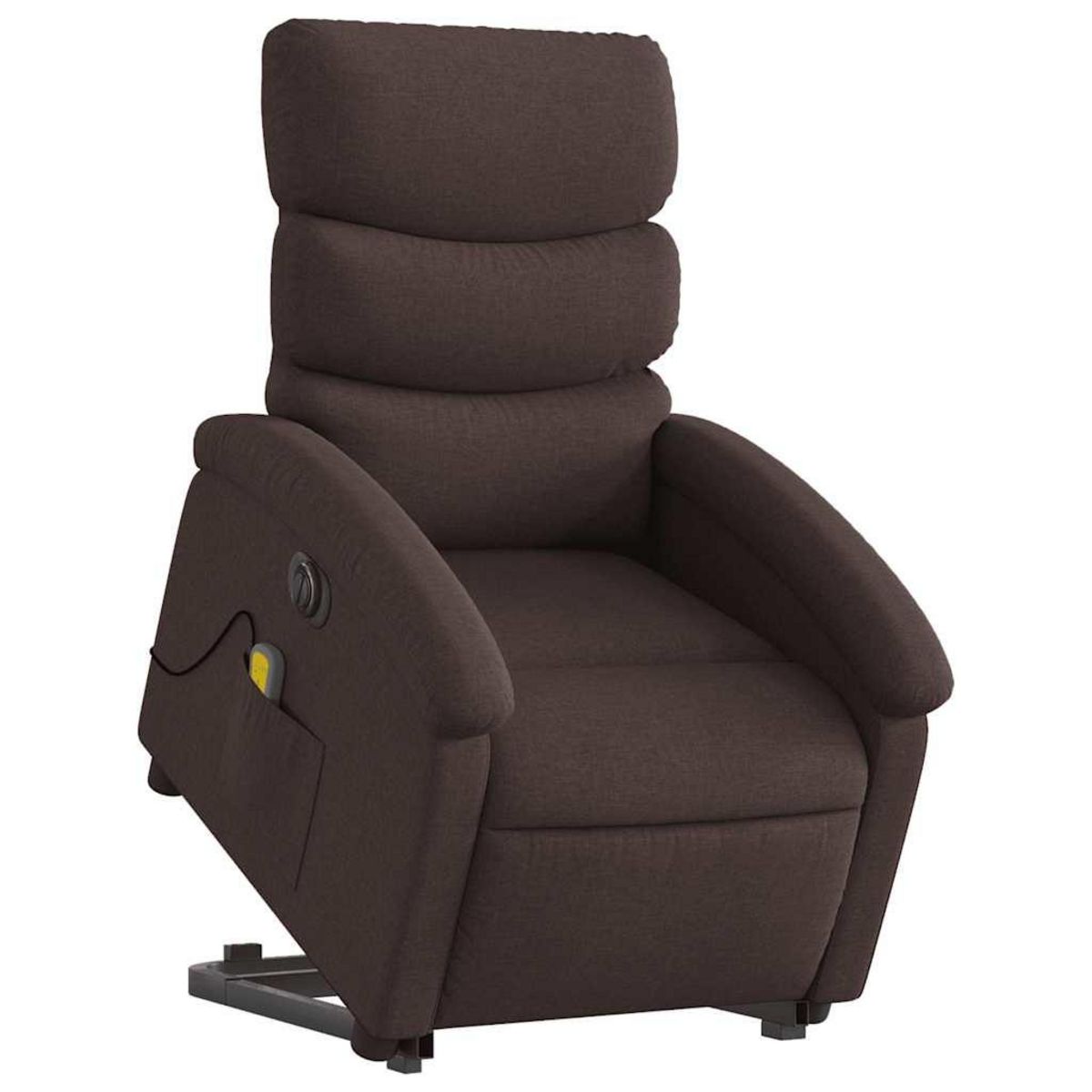 VIDAXL Fauteuil inclinable de massage electrique Marron fonce Tissu