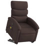 Voir la diapositive 3 : VIDAXL Fauteuil inclinable de massage electrique Marron fonce Tissu