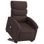 Voir la diapositive 3 : VIDAXL Fauteuil inclinable de massage electrique Marron fonce Tissu