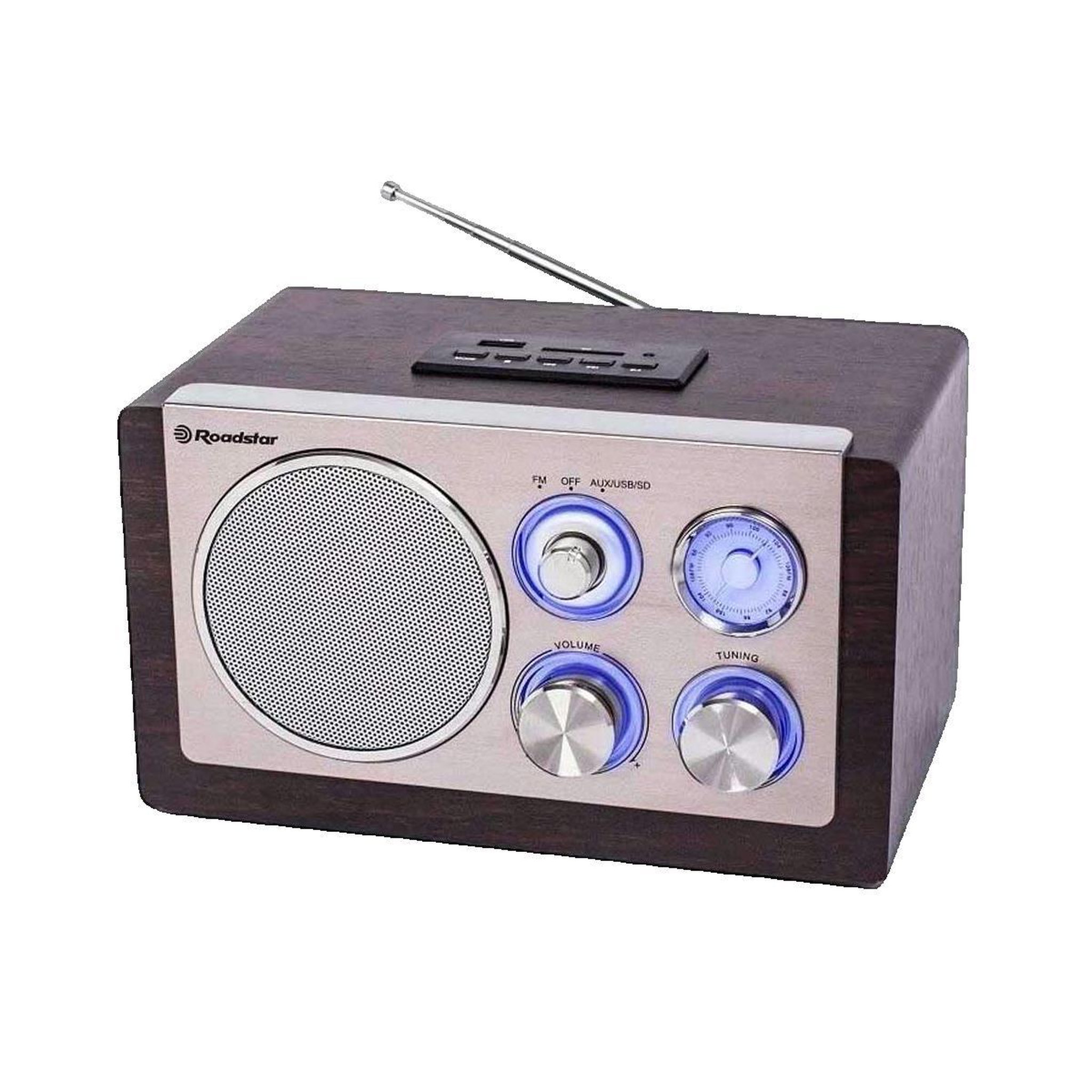 Roadstar Radio portable Roadstar HRA-1345NUSWD bois design rétro