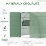 Voir la diapositive 3 : OUTSUNNY Serre de jardin tunnel 11 m² acier galvanisé renforcé diamètre 2,4 cm + PE haute densité fenêtres porte vert