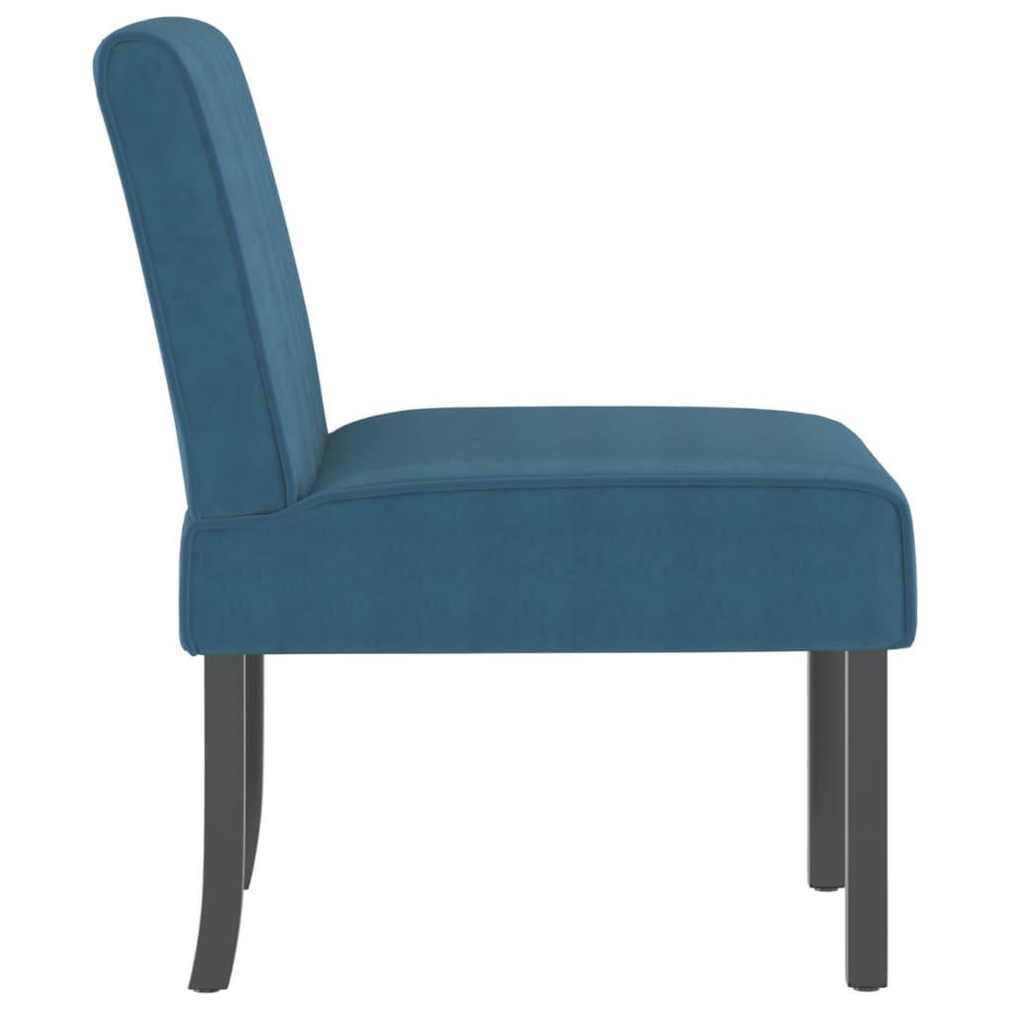 Voir la diapositive 4 : VIDAXL Fauteuil sans accoudoirs bleu velours