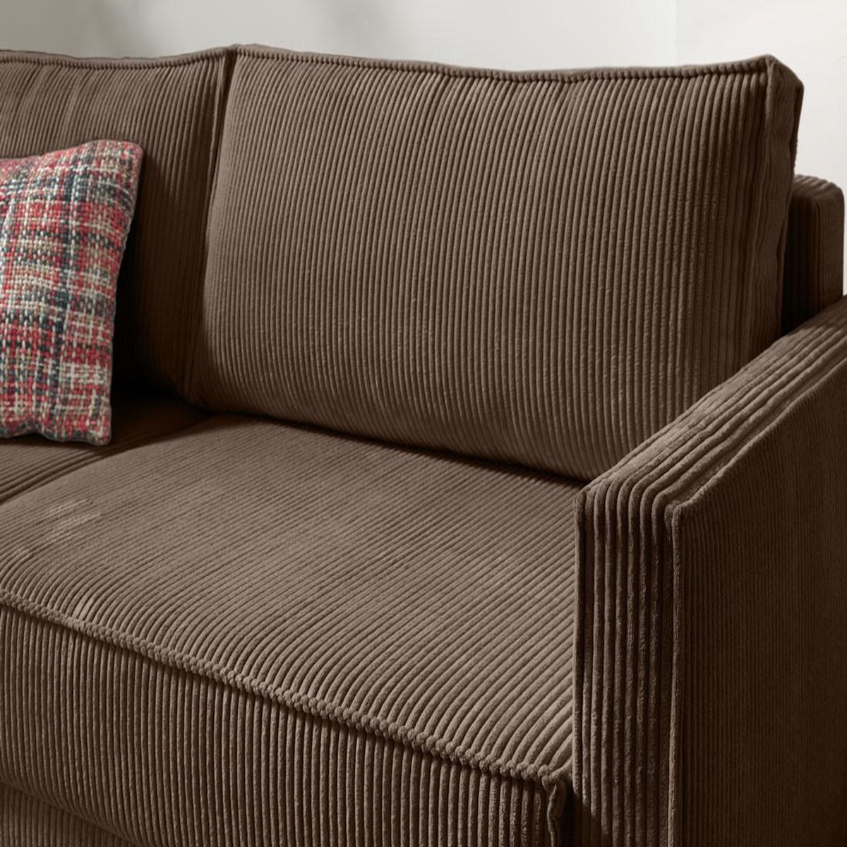 LISA DESIGN Charlie - canapé 3 places convertible avec coffre - en velours côtelé