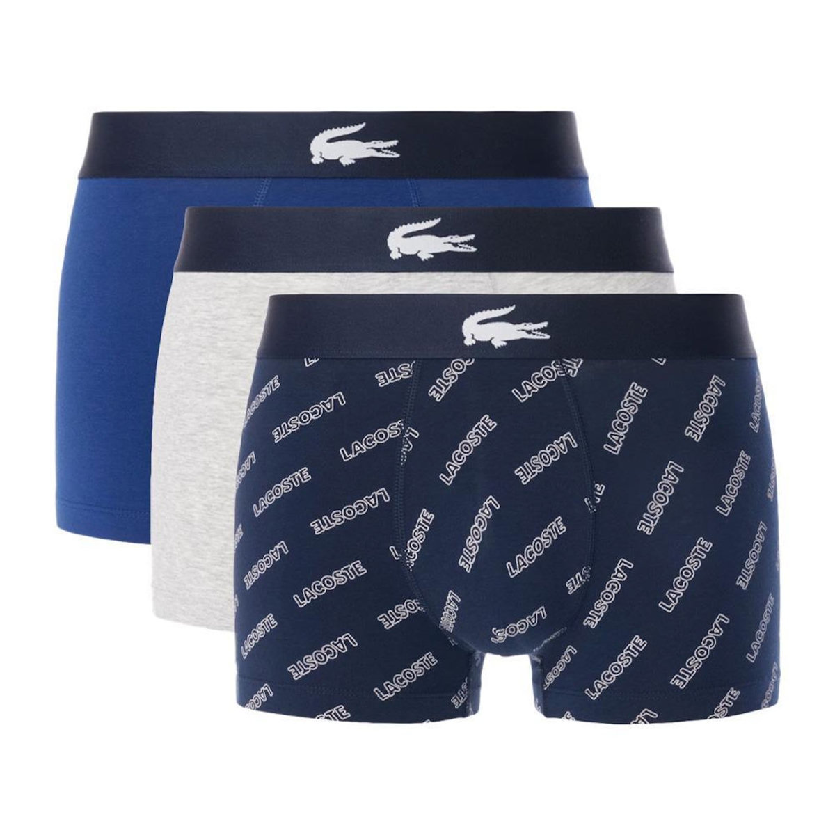 Lacoste x3 Boxers /Gris Homme  acoste Stretch