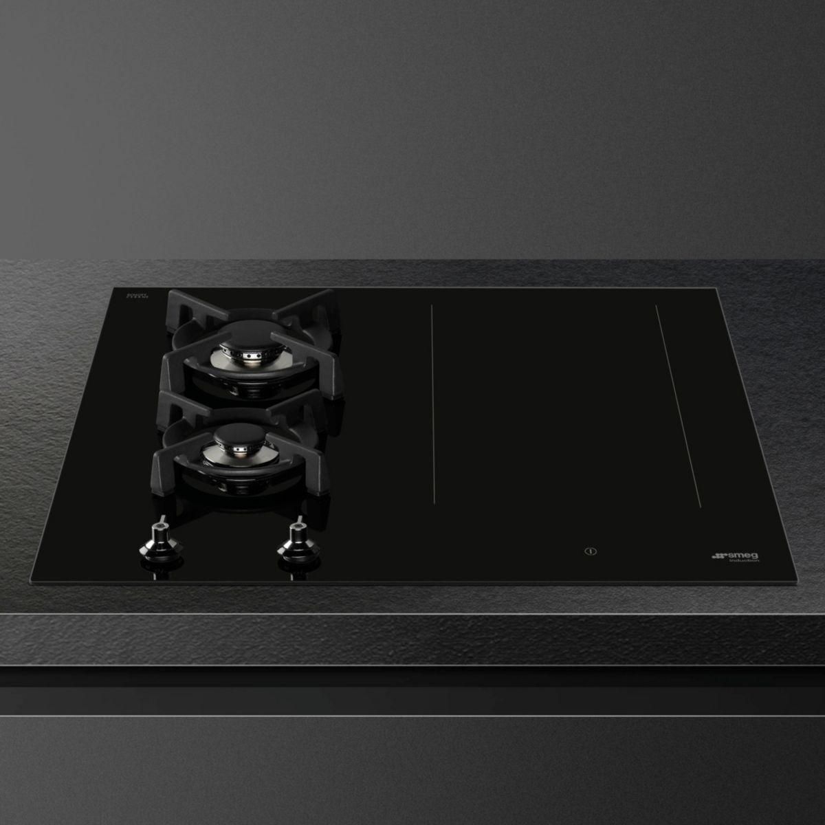 SMEG Plaque mixte induction gaz PM3643D