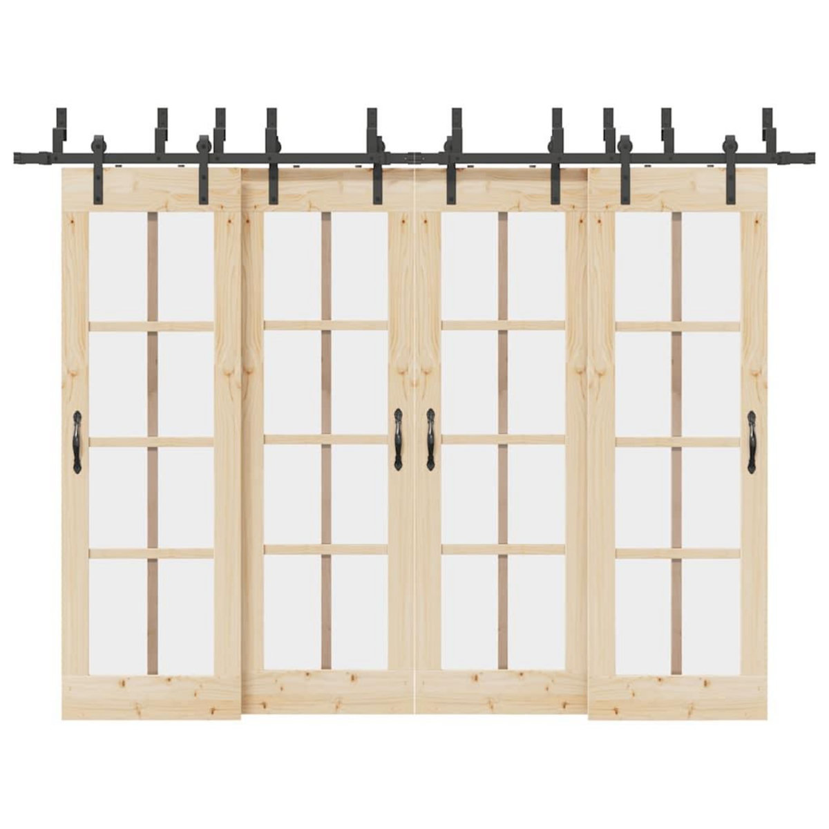 VIDAXL Kit de quincaillerie de porte coulissante 305 cm acier noir