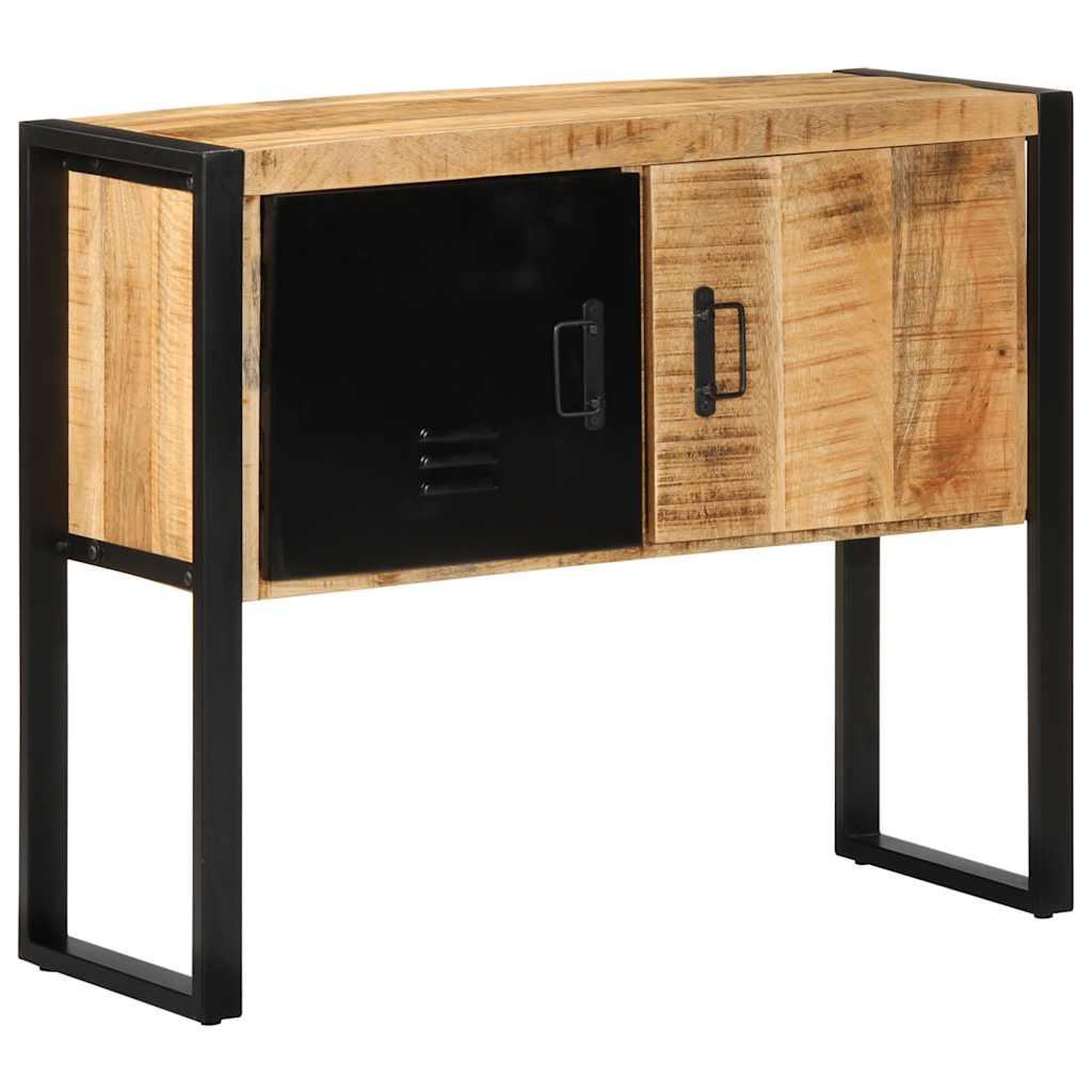 Voir la diapositive 3 : VIDAXL Armoire de console 90x35x75 cm bois de manguier massif brut