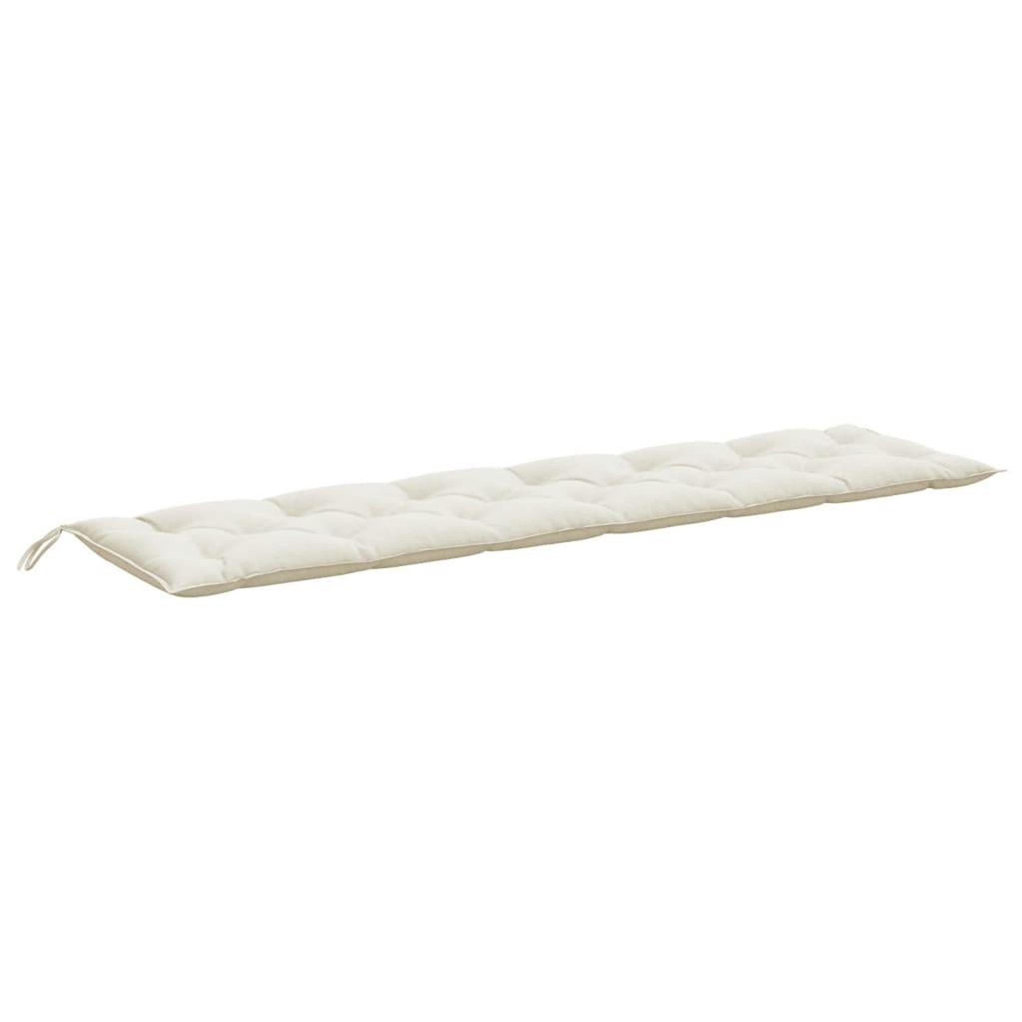 Voir la diapositive 5 : VIDAXL Coussins de banc de jardin lot de 2 creme melange tissu