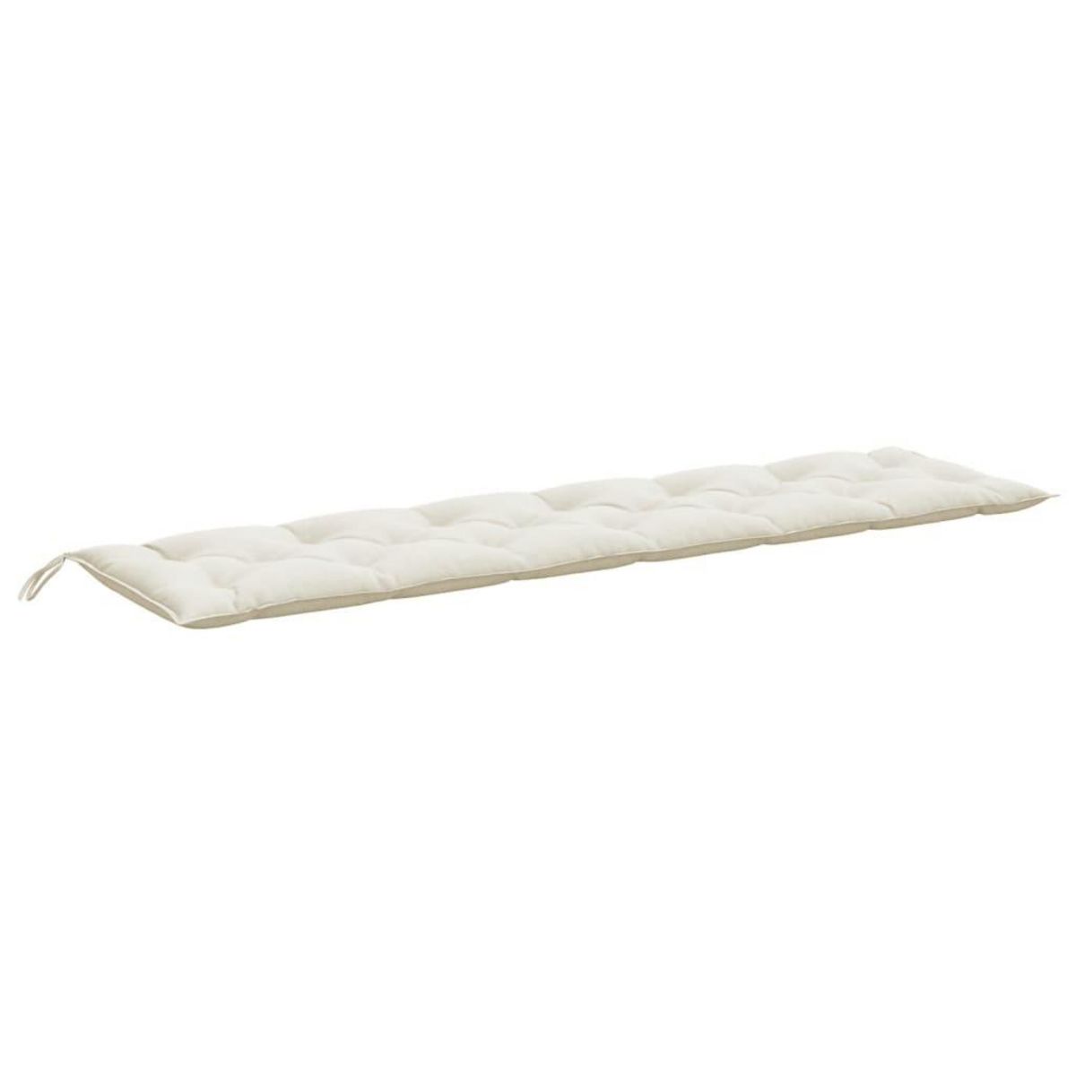 VIDAXL Coussins de banc de jardin lot de 2 creme melange tissu