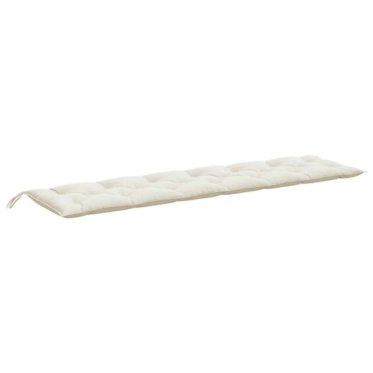 VIDAXL Coussins de banc de jardin lot de 2 creme melange tissu