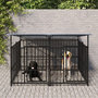 Voir la diapositive 1 : VIDAXL Chenil d'exterieur avec toit pour chiens Acier 3,75 m²