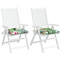 Voir la diapositive 4 : VIDAXL Coussins de chaise lot de 2 multicolore 40x40x7 cm tissu