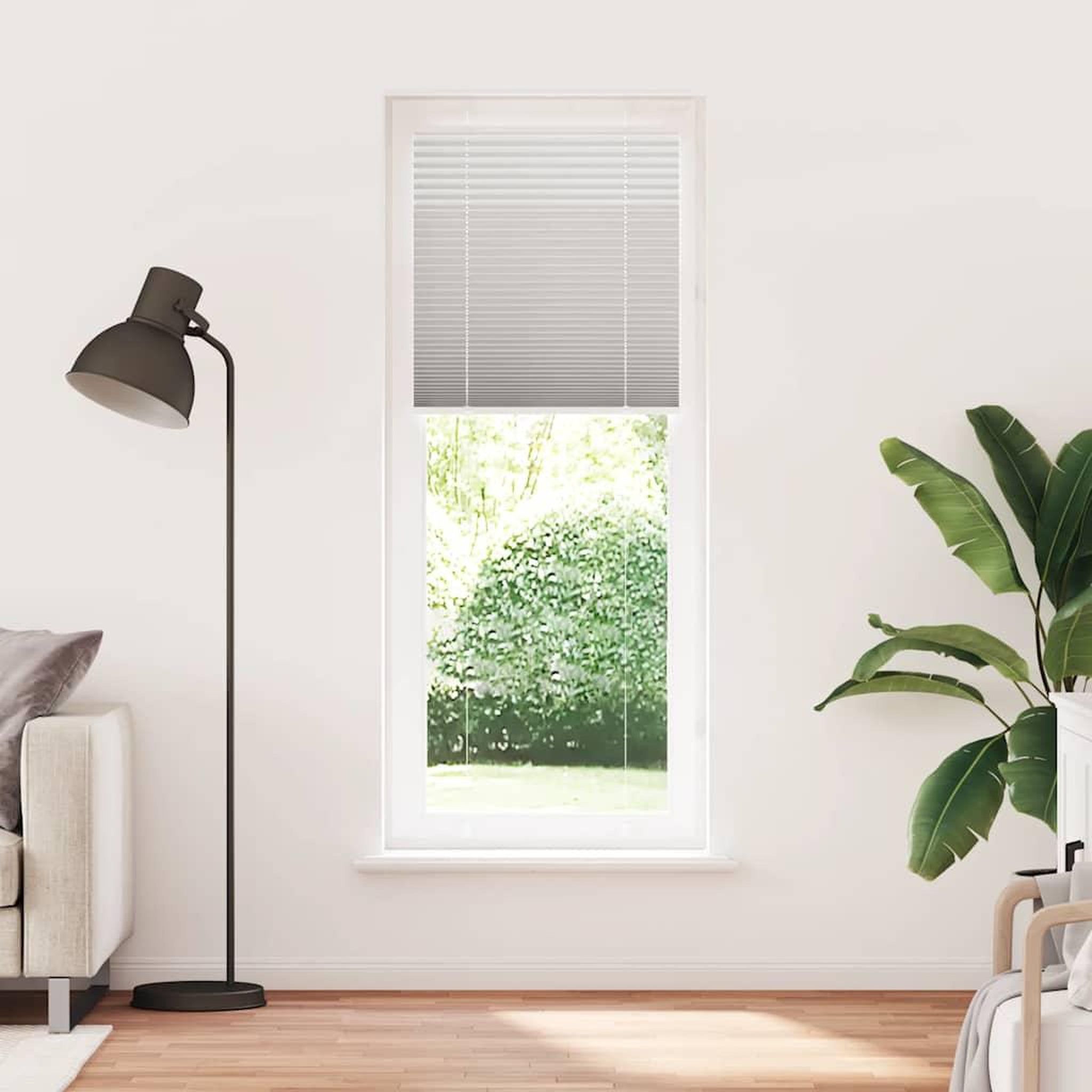 VIDAXL Store plisse gris clair 70x200 cm largeur du tissu 69,4 cm