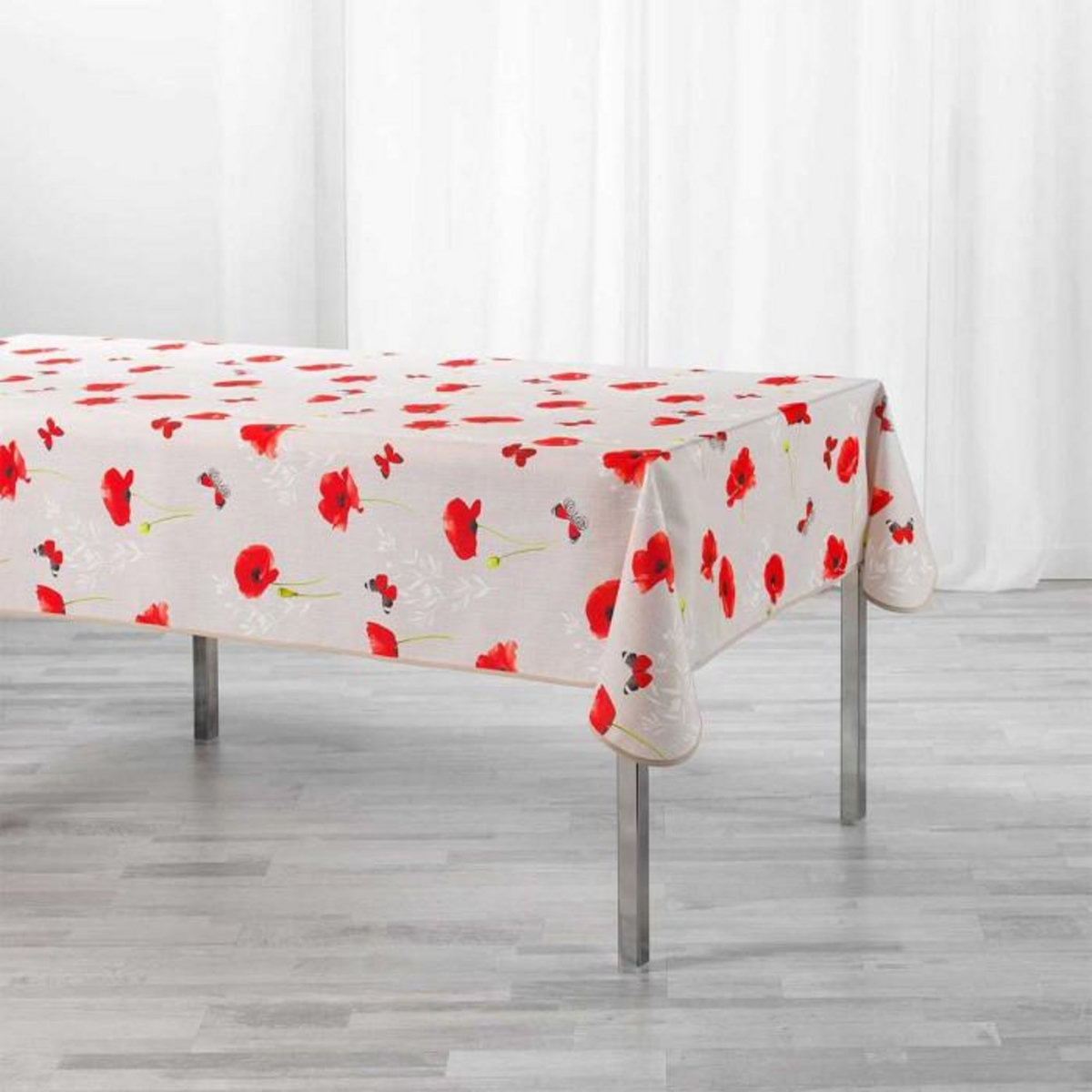 Paris Prix Nappe Antitache  Sweet Poppy  150x240cm Multicolore