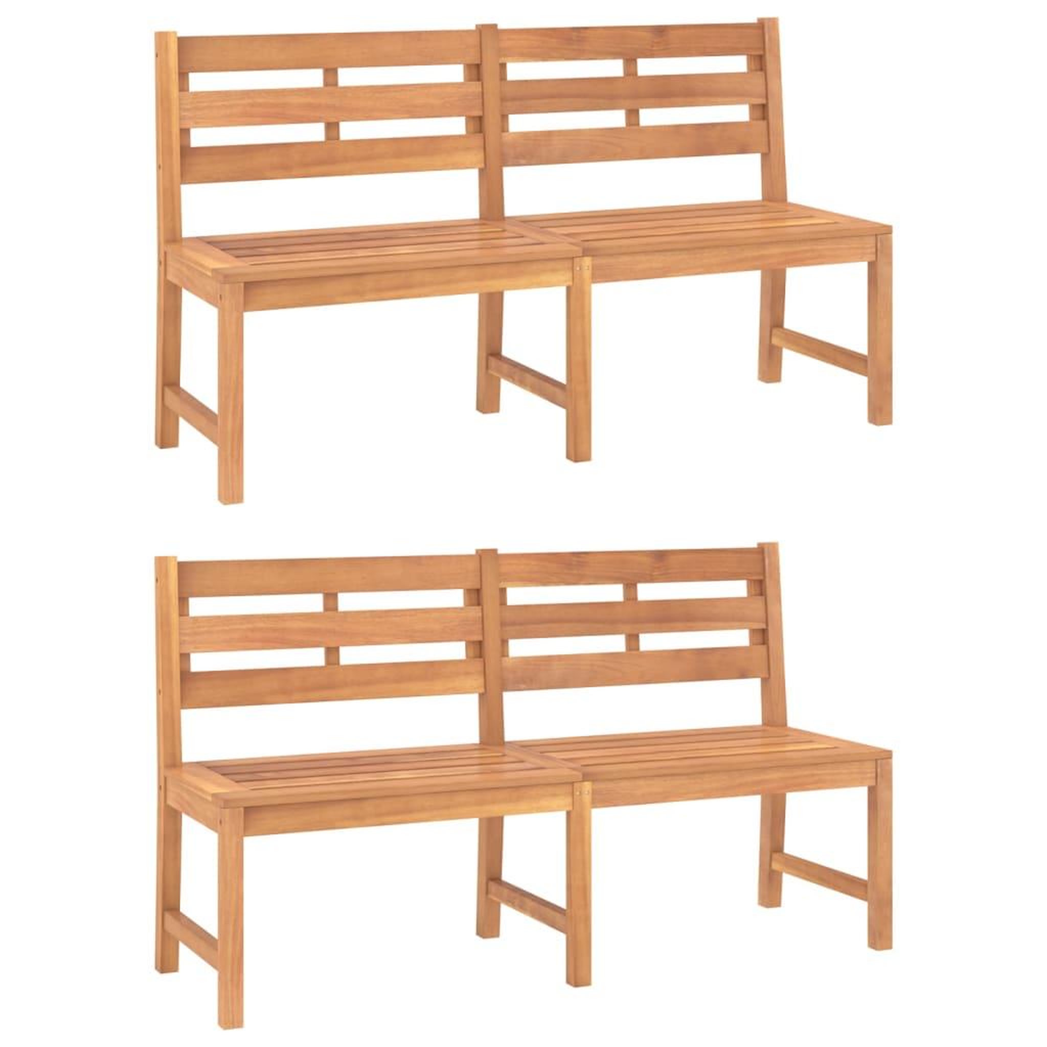 Voir la diapositive 4 : VIDAXL Ensemble a manger de jardin 3 pcs Bois de teck massi
