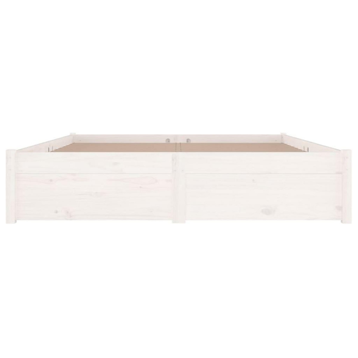 VIDAXL Cadre de lit sans matelas avec tiroirs blanc