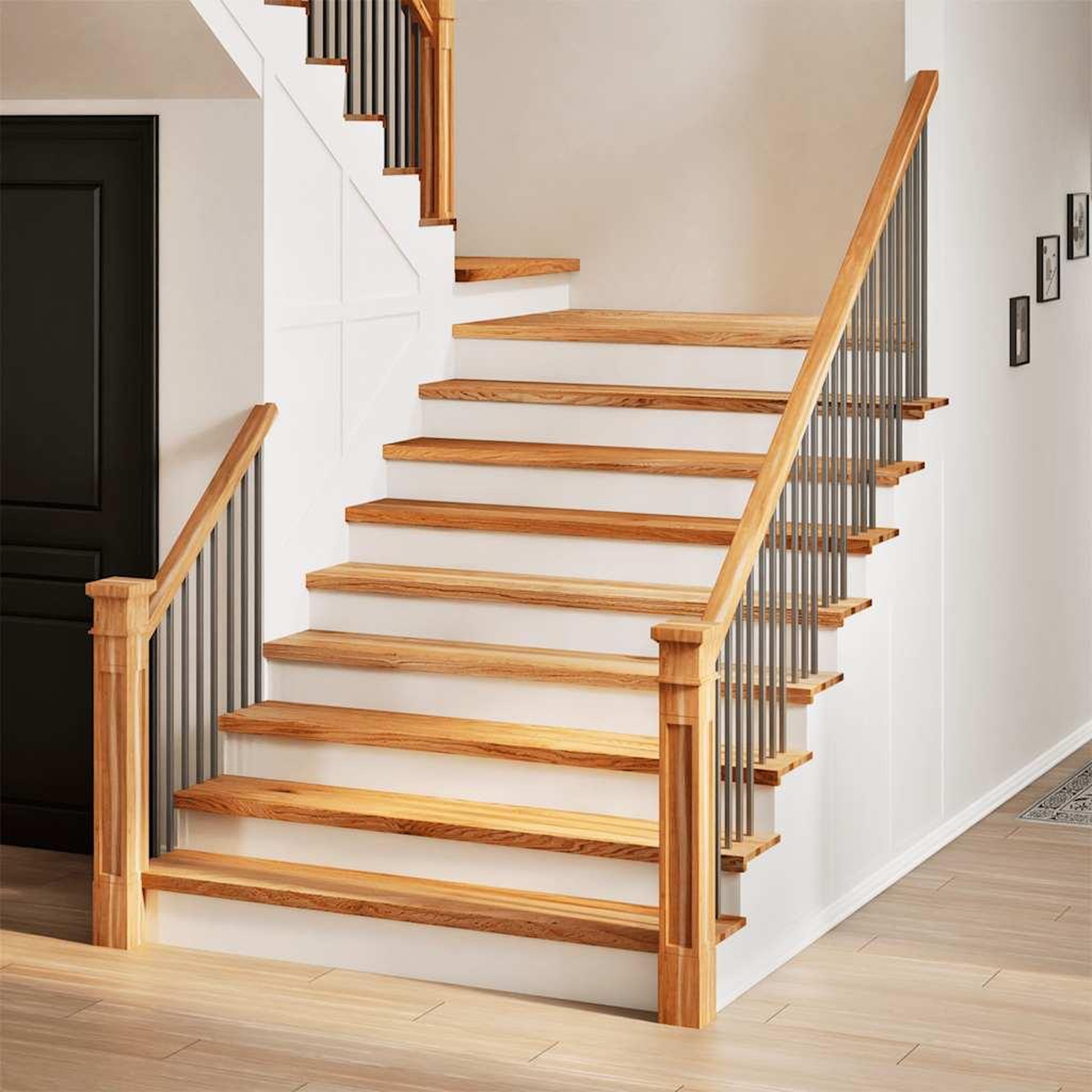 VIDAXL Marches d'escalier 4 pcs marron clair 120x30x2 cm chene massif