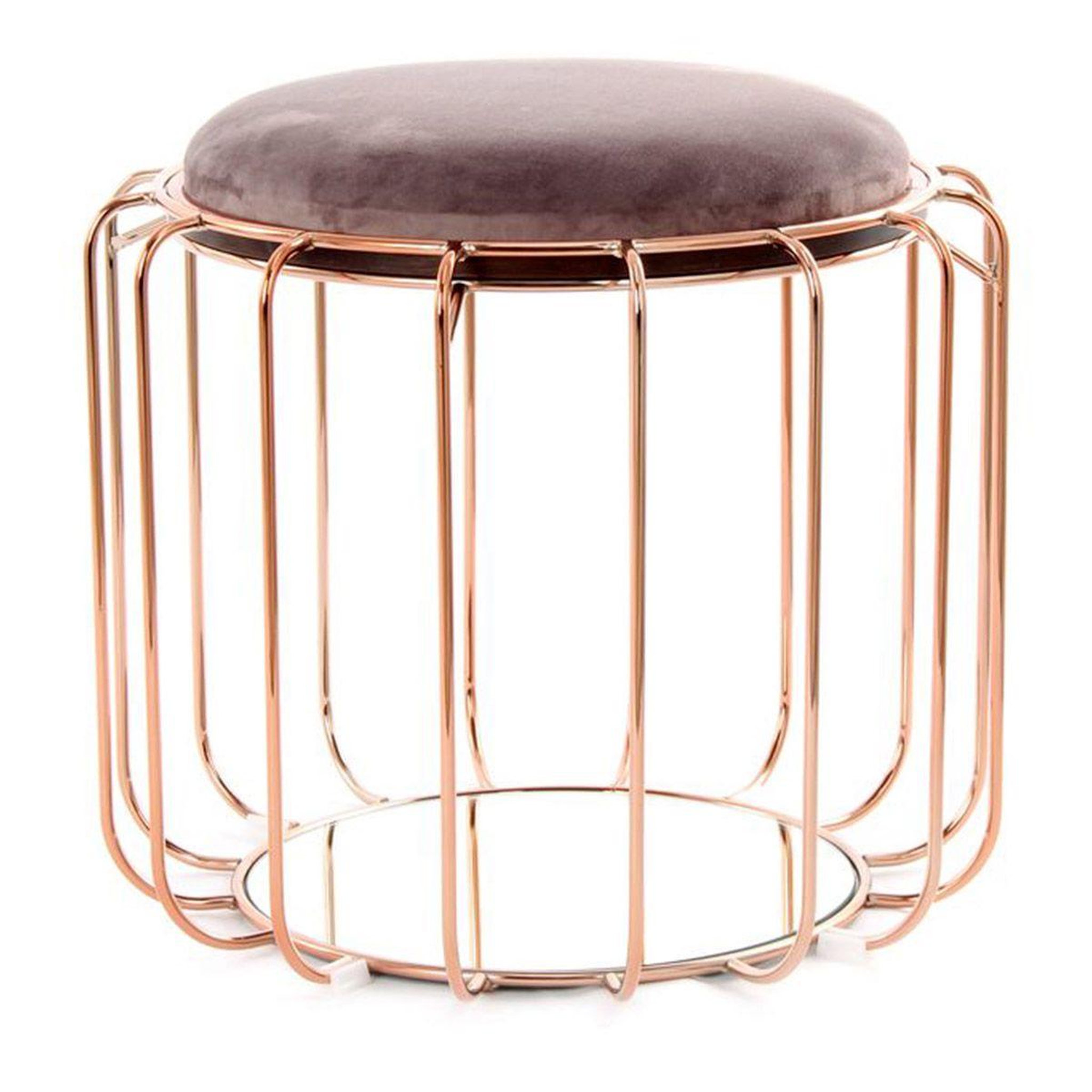 Paris Prix Pouf & table d'appoint  comfortable  50cm violet & rose